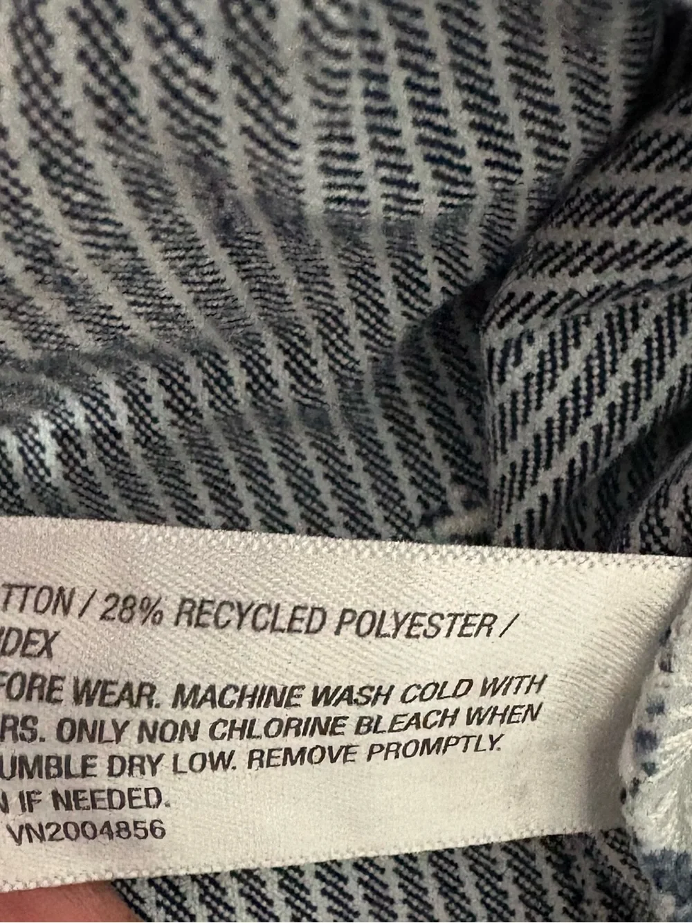NWT Goodfellow & Co Men Pants M Navy Striped Straight Fit Elastic Waist Cotton